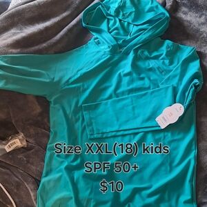 Kids Teal Hooded Sun Shirt - SPF 50+